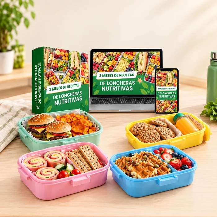 Ebook de recetas de loncheras y clase en video de panqueques y waffles